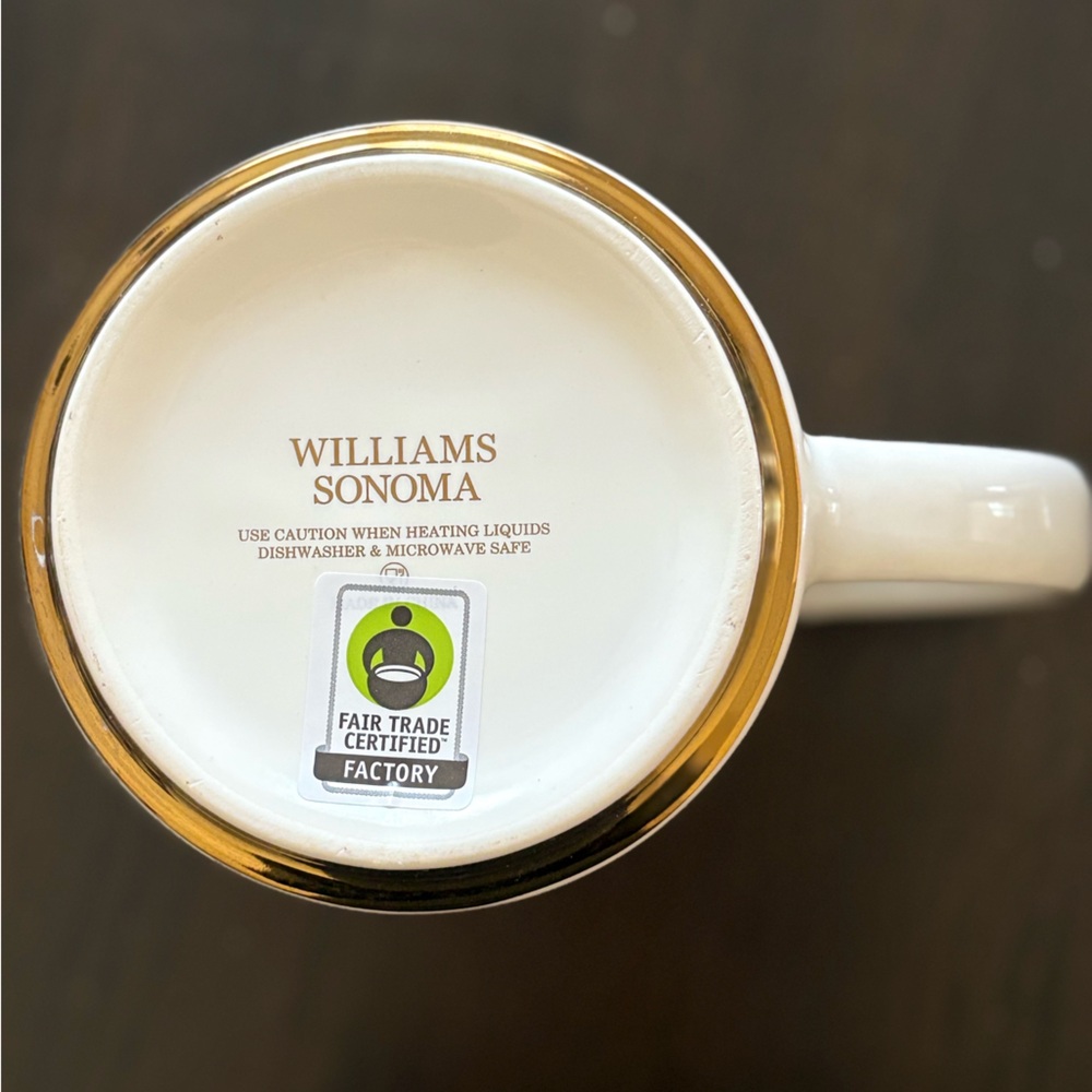 Williams-Sonoma Gold Monogram Mug, R - Picture 3 of 4